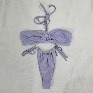 H&M 2-Piece Purple Shimmer Bikini Women’s Size S